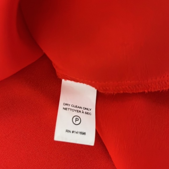 Ramy Brook Red Silk Open-Shoulder Blouse - Picture 7 of 12